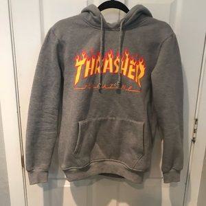 THRASHER gray hoodie